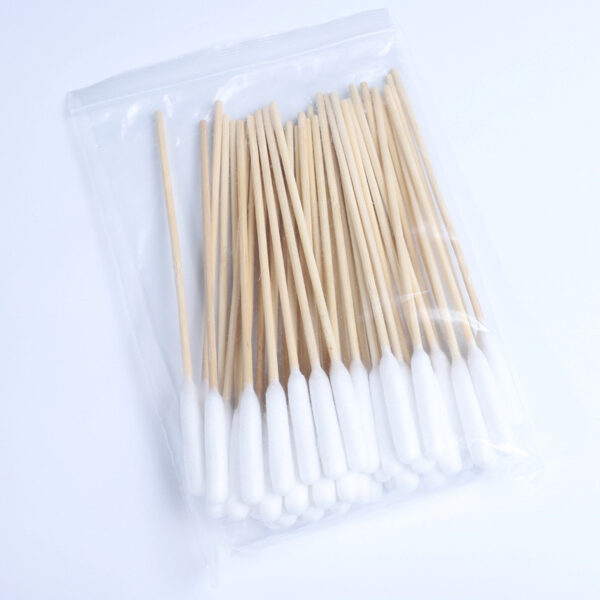 6 Inch Big Tip Bamboo Stick Cotton Swabs 50/100 Count - Image 3
