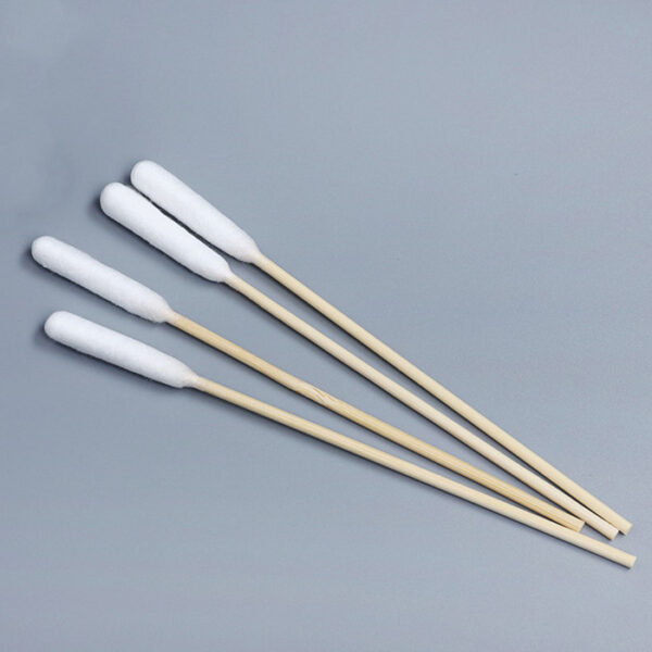 6 Inch Big Tip Bamboo Stick Cotton Swabs 50/100 Count - Image 2