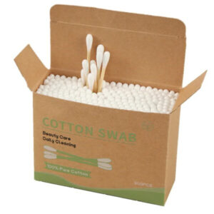 Bamboo Cotton Swabs 100/200 Count in Paper Box