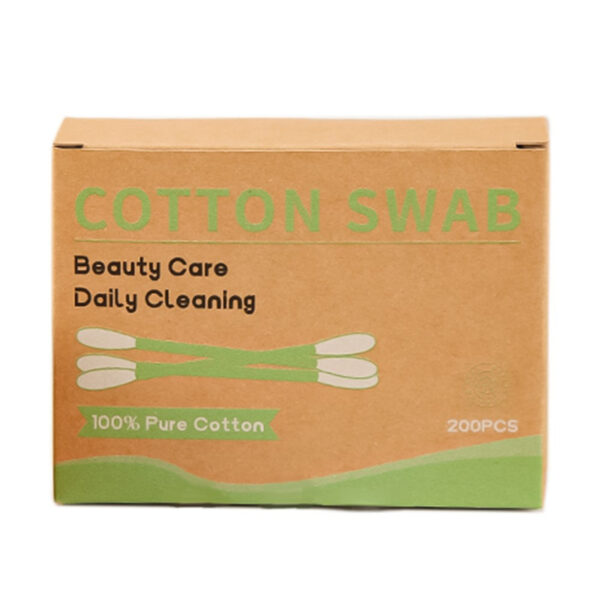 Bamboo Cotton Swabs 100/200 Count in Paper Box - Image 4
