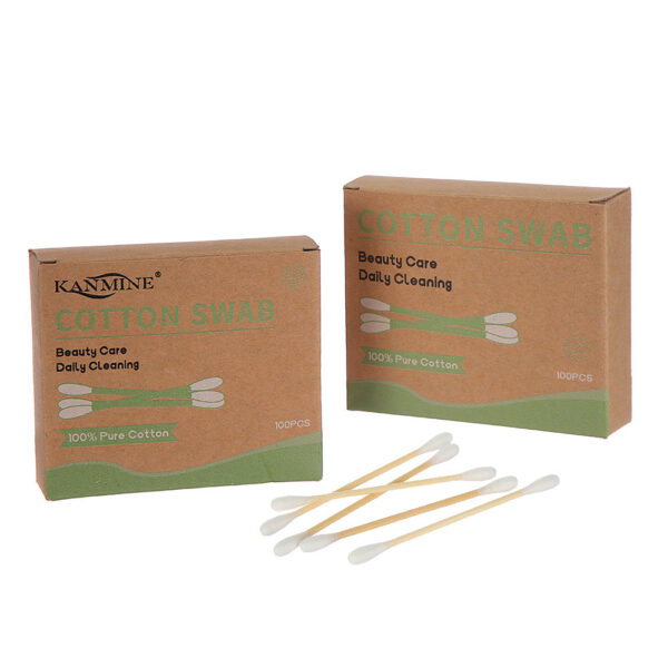 Bamboo Cotton Swabs 100/200 Count in Paper Box - Image 6
