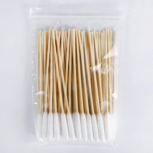 6 Inch Big Tip Bamboo Stick Cotton Swabs 50/100 Count - Image 5