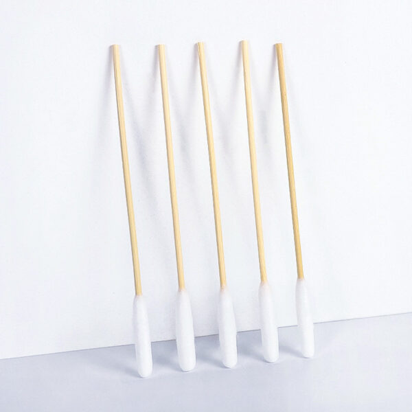 6 Inch Big Tip Bamboo Stick Cotton Swabs 50/100 Count - Image 6