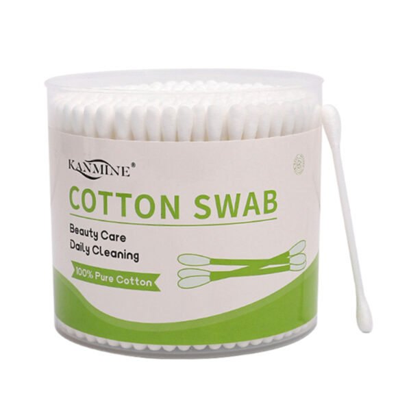 Plastic Stick Cotton Swabs In Plastic Canister (300 Count) - Image 2