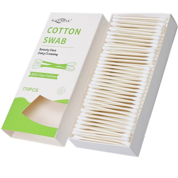 Paper Stick Cotton Swabs 170 Count In Paper Drawer Box - Image 2
