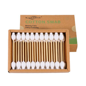 Safety Tip Bamboo Cotton Swabs 33 Count In Drawer Box
