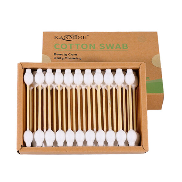 Safety Tip Bamboo Cotton Swabs 33 Count In Drawer Box