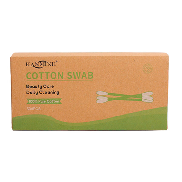 Bamboo Cotton Swabs 500 Count In Paper Drawer Box - Image 3