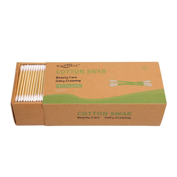 Bamboo Cotton Swabs 500 Count In Paper Drawer Box - Image 5