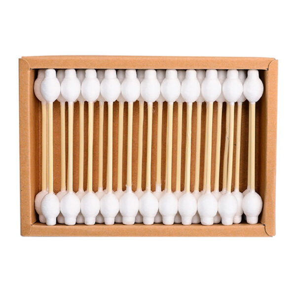 Safety Tip Bamboo Cotton Swabs 33 Count In Drawer Box - Image 2