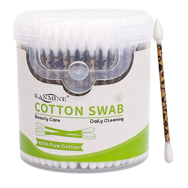 Leopard Print Paper Stick Cotton Swabs 200 Count