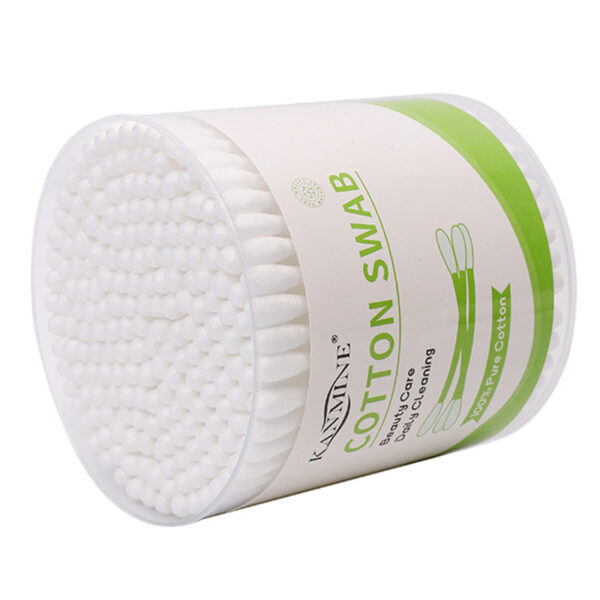 Plastic Stick Cotton Swabs In Plastic Canister (200 Count) - Image 2